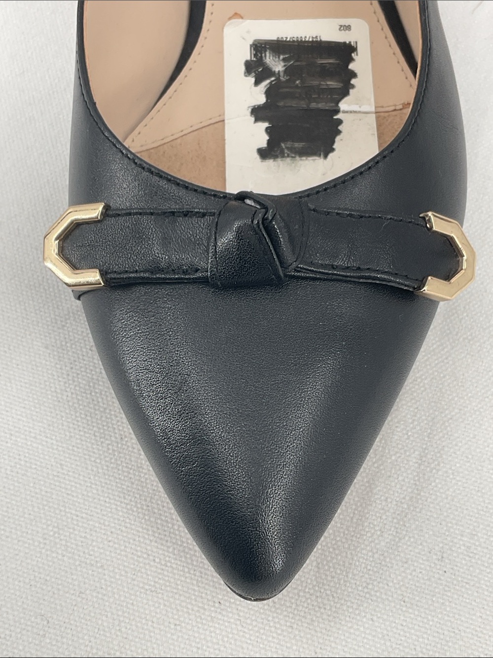 Cole Haan Menlo Skimmer Black Leather Slingback Flats - Picture 6 of 9